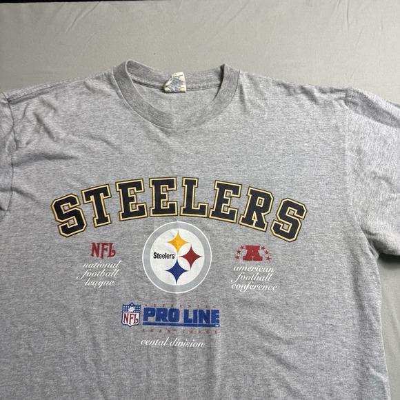 Vtg 90s Starter NFL Pro Line Mens L Spell Out Pittsburgh Steelers T-Shirt USA - Picture 2 of 5